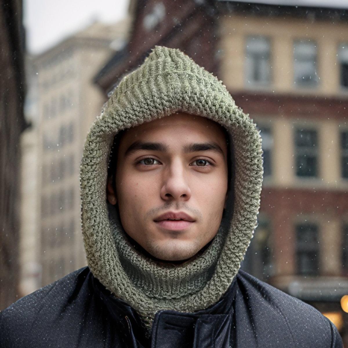 Шарф-хомут, капор "L-Hunter" з капюшоном для чоловіків, жінок та підлітків, 50-58 см