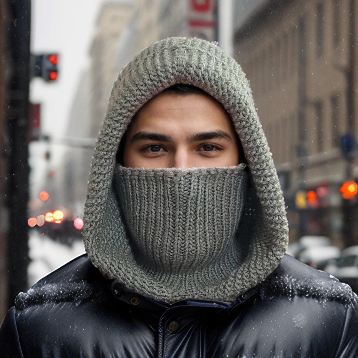 Шарф-хомут, капор "L-Hunter" з капюшоном для чоловіків, жінок та підлітків, 50-58 см - Зображення 3