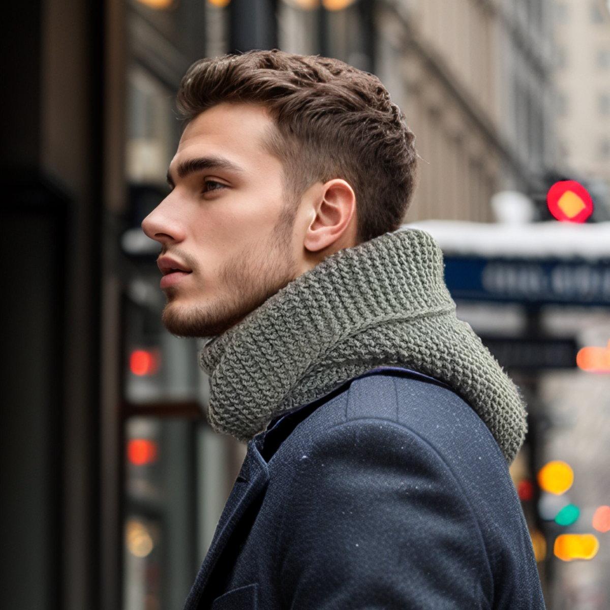 Шарф-хомут, капор "L-Hunter" з капюшоном для чоловіків, жінок та підлітків, 50-58 см - Зображення 5