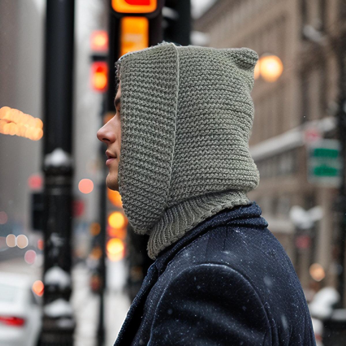 Шарф-хомут, капор "L-Hunter" з капюшоном для чоловіків, жінок та підлітків, 50-58 см - Зображення 6