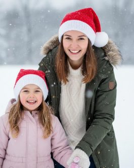 Парні в’язані шапки Family Look для Мами та Доньки, ручна робота від PRIGRIZ