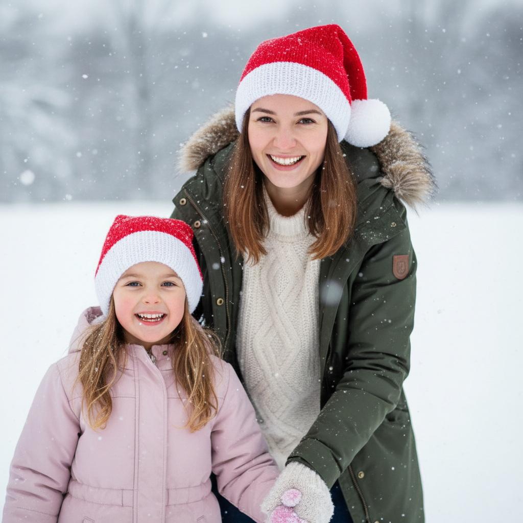 Парні в'язані шапки Family Look для Мами та Доньки, ручна робота від PRIGRIZ