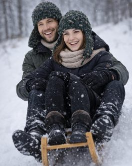 Парні шапки вушанки Family Look для неї та для нього, ручна робота PRIGRIZ — подарунок до дня закоханих